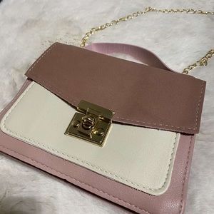 Pink and white Minibag